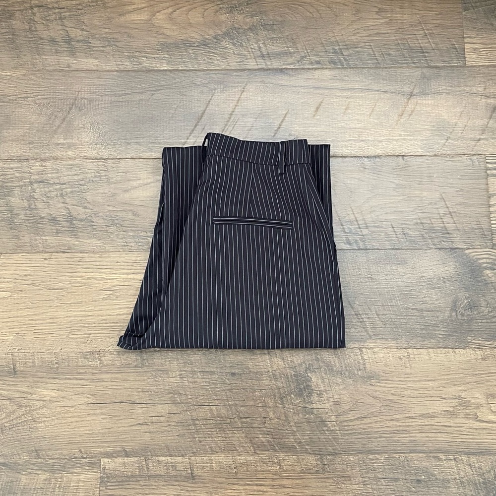 Reformation Pinstriped Straight Leg Pants